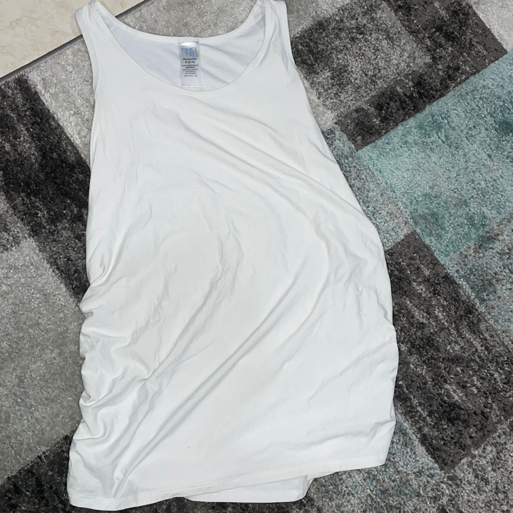 White maternity tank